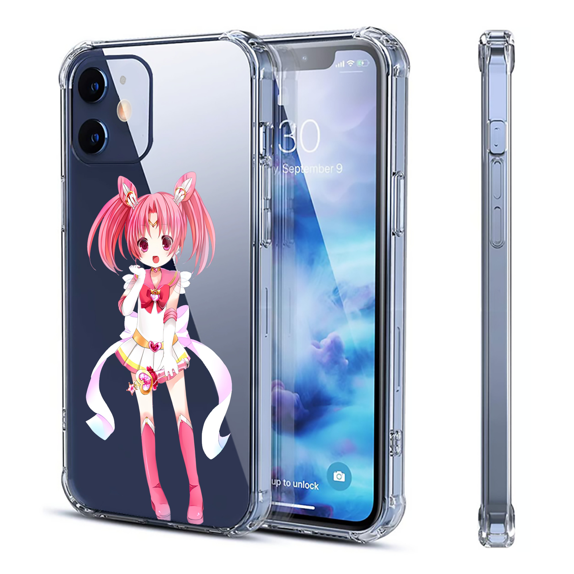 （画像用） 美少女戦士セーラームーン ちびうさ Sailor Moon Chibiusa Tsukino Usagi Small Lady Serenity 【iPhone 12シリーズ対応】透明スマホケース（クリアソフトケース）